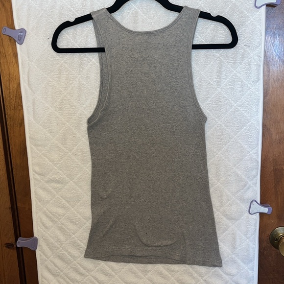 Calvin Klein Vintage 1980s Gray Ribbed Tank Top - Picture 4 of 4